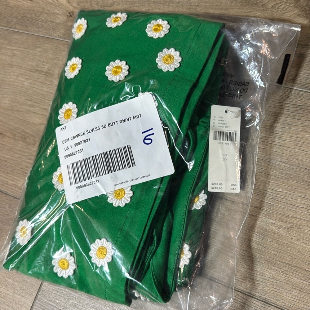 NWT! Anthropologie Daisy The Brynne 3D Spaghetti-Strap Dress by Maeve - 16 🍬 - Picture 4 of 4